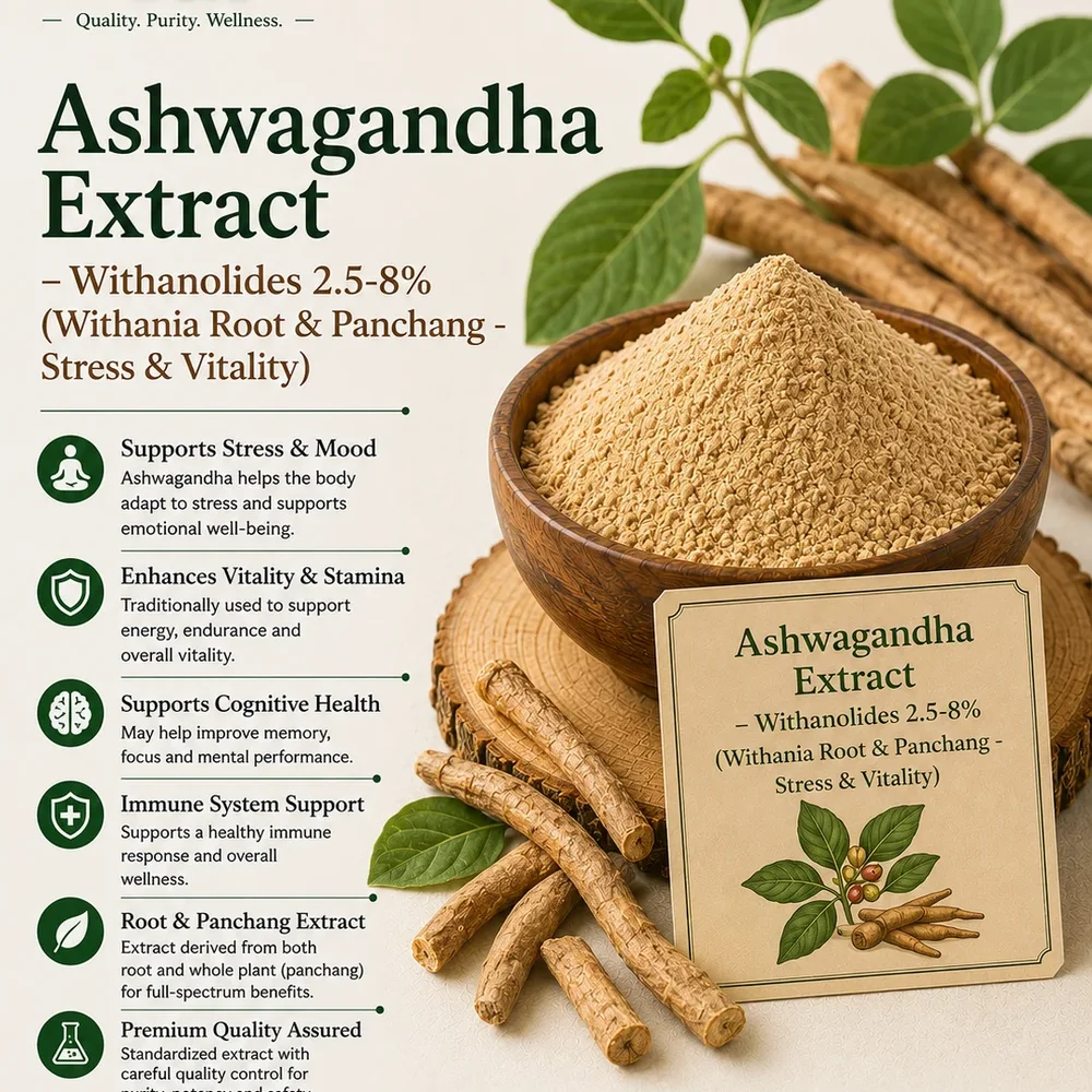 Ashwagandha Whole Plant Extract Powder, Withanolides 8% - Chemicals & Raw Materials by Central Trade Agency Pvt. Ltd.