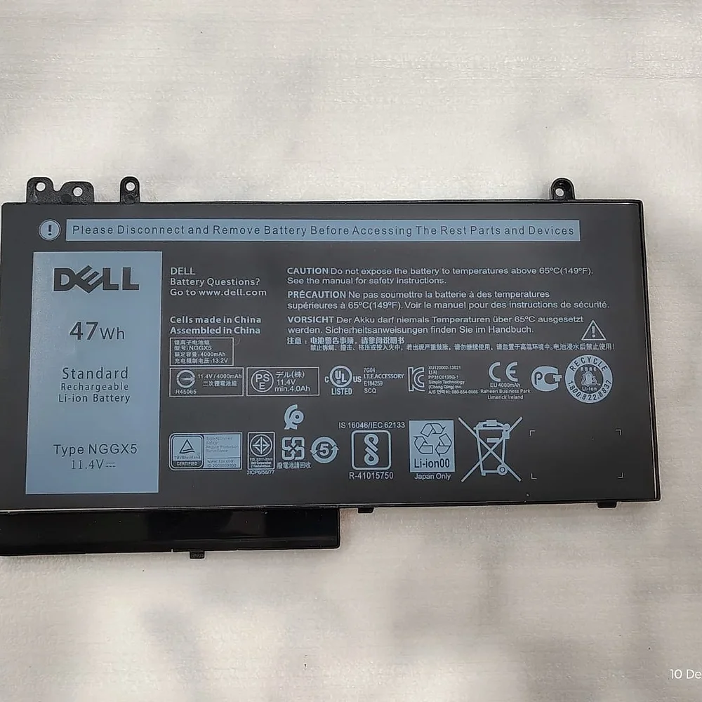 Dell NGGX5 47 Wh Lithium-Polymer Laptop Battery - Electronics & Electrical by Kingfast Technologies