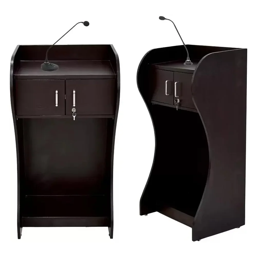 Engineered Wood Podium with Two Door Cabinet - Furniture & Interiors by Upcycle Furnishing India