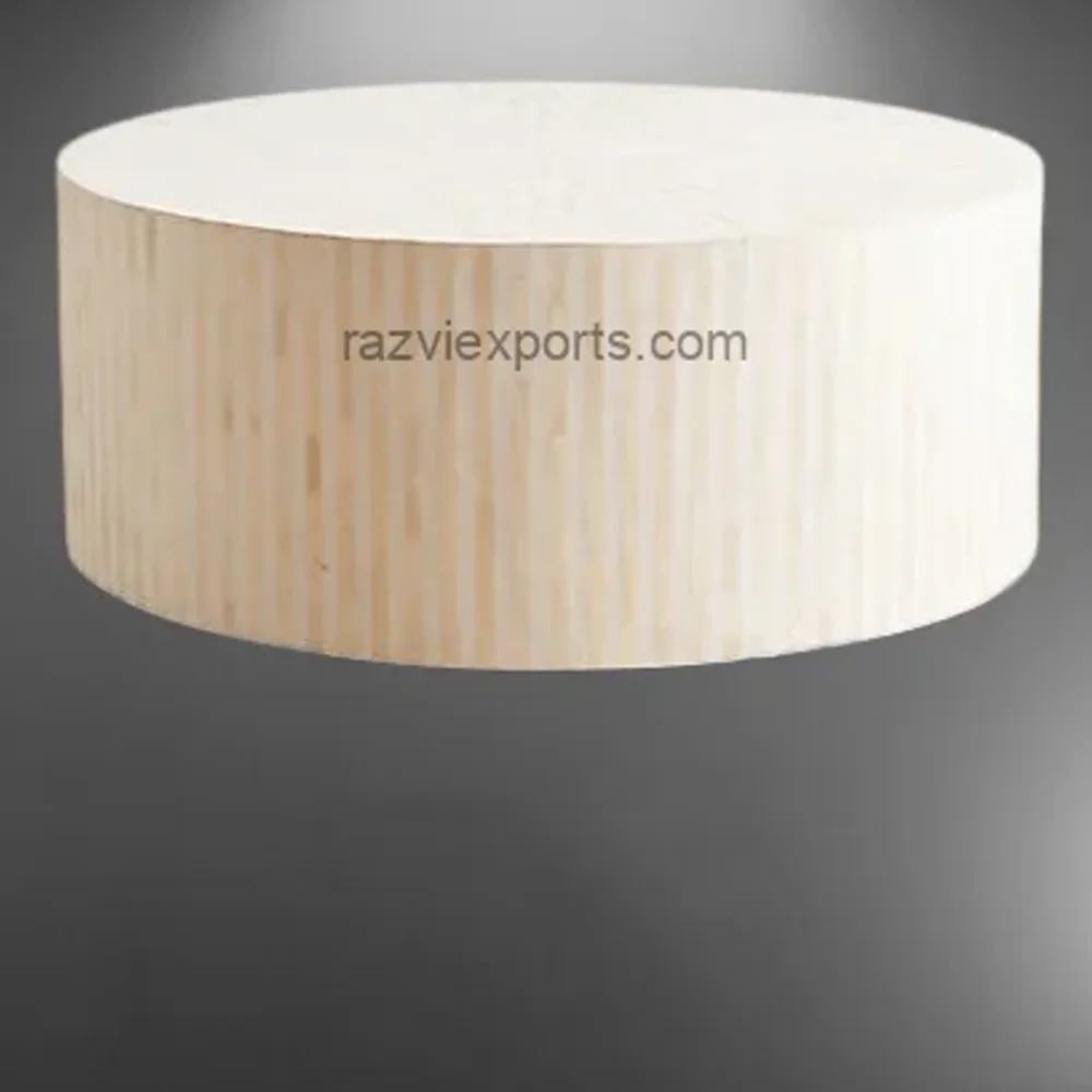 Bone Inlay Round Coffee Tables - Furniture & Interiors by Razvi Exports