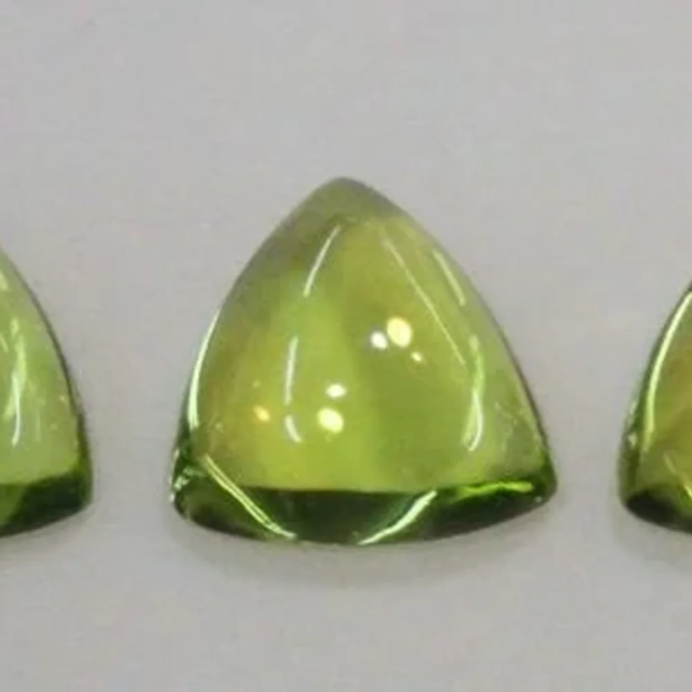 5Mm Trilliant Peridot Gems Natural - Gems & Jewelry by Jaya Jems Impex