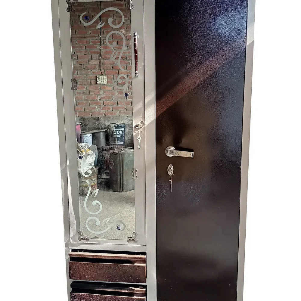 Double Door Brown Polished Iron Almirah - Furniture & Interiors by M/S. Atika Safe