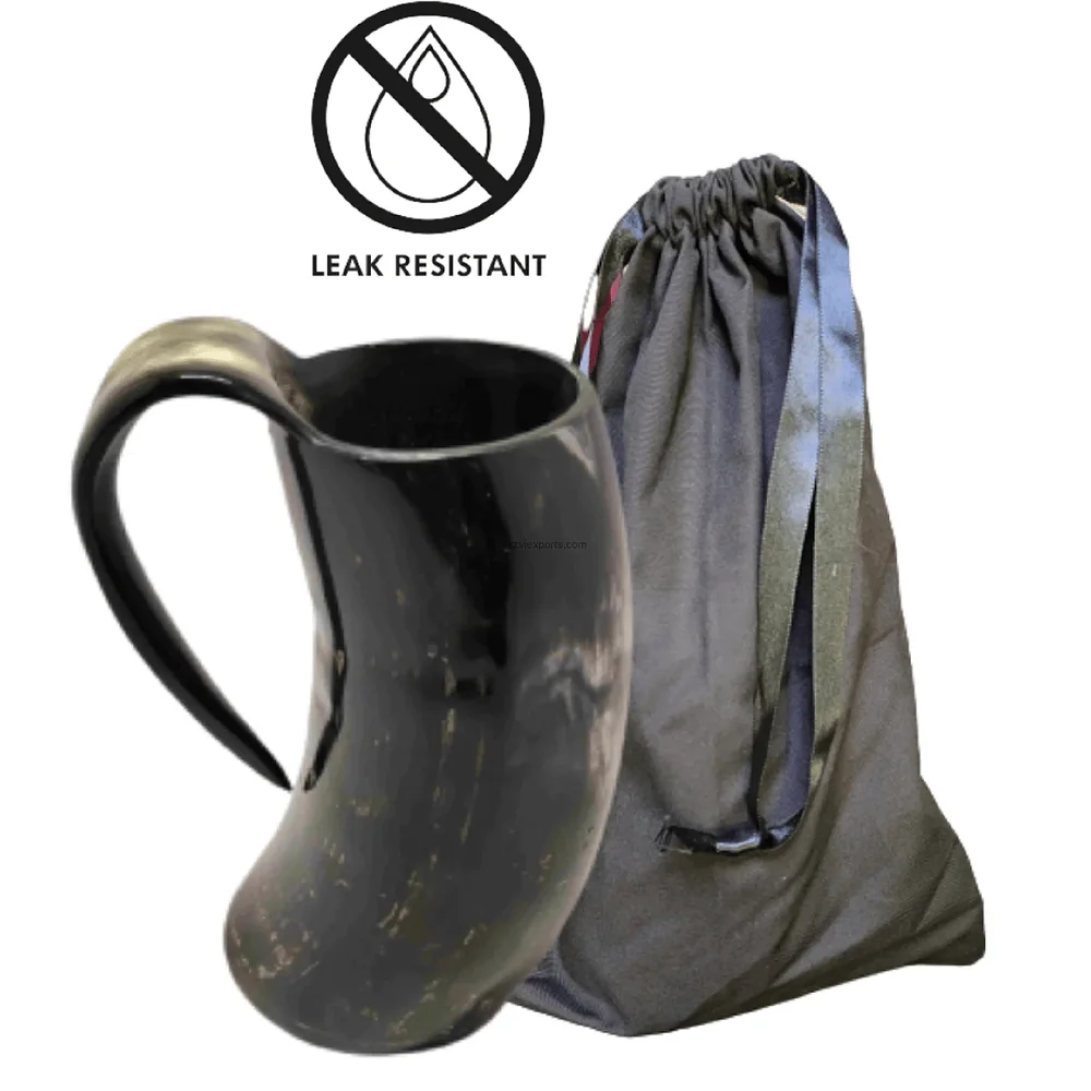 Natural Horn Beer Mug Tankard - Home & Kitchen by Razvi Exports