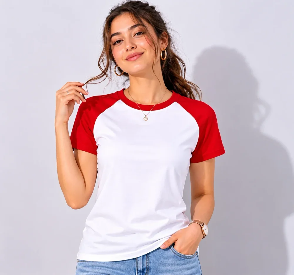 Women's Half Sleeve Round Neck T-Shirt - Textiles & Apparel by Rahul Exports