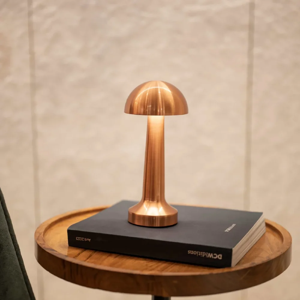 Rose Gold Dimmable Table Lamp - Furniture & Interiors by Wooden Owl Design Pvt. Ltd.