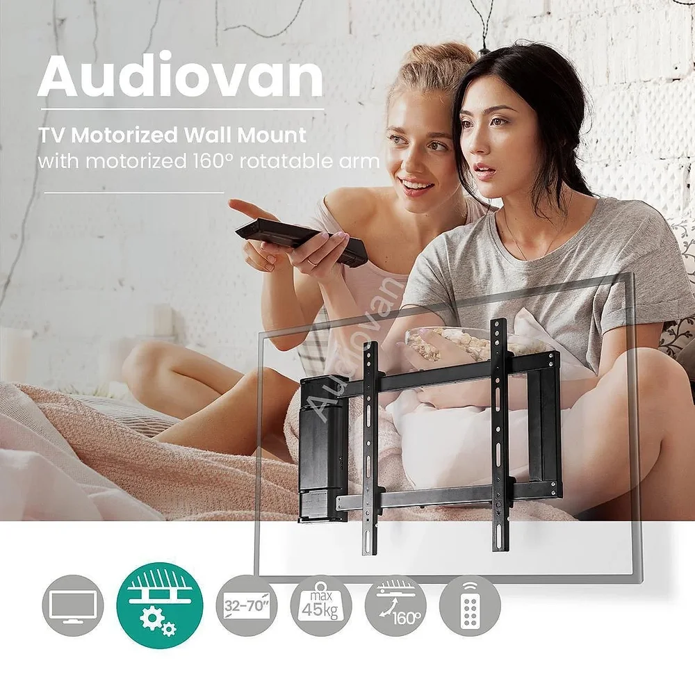 Audiovan Motorized TV Wall Mount for 32-70 Inch LED TVs - Electronics & Electrical by Audiovan Tech Mumbai