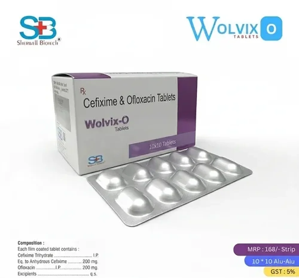 Cefixime and Ofloxacin Film-Coated Tablets - Healthcare & Medical by Sherwell Biotech