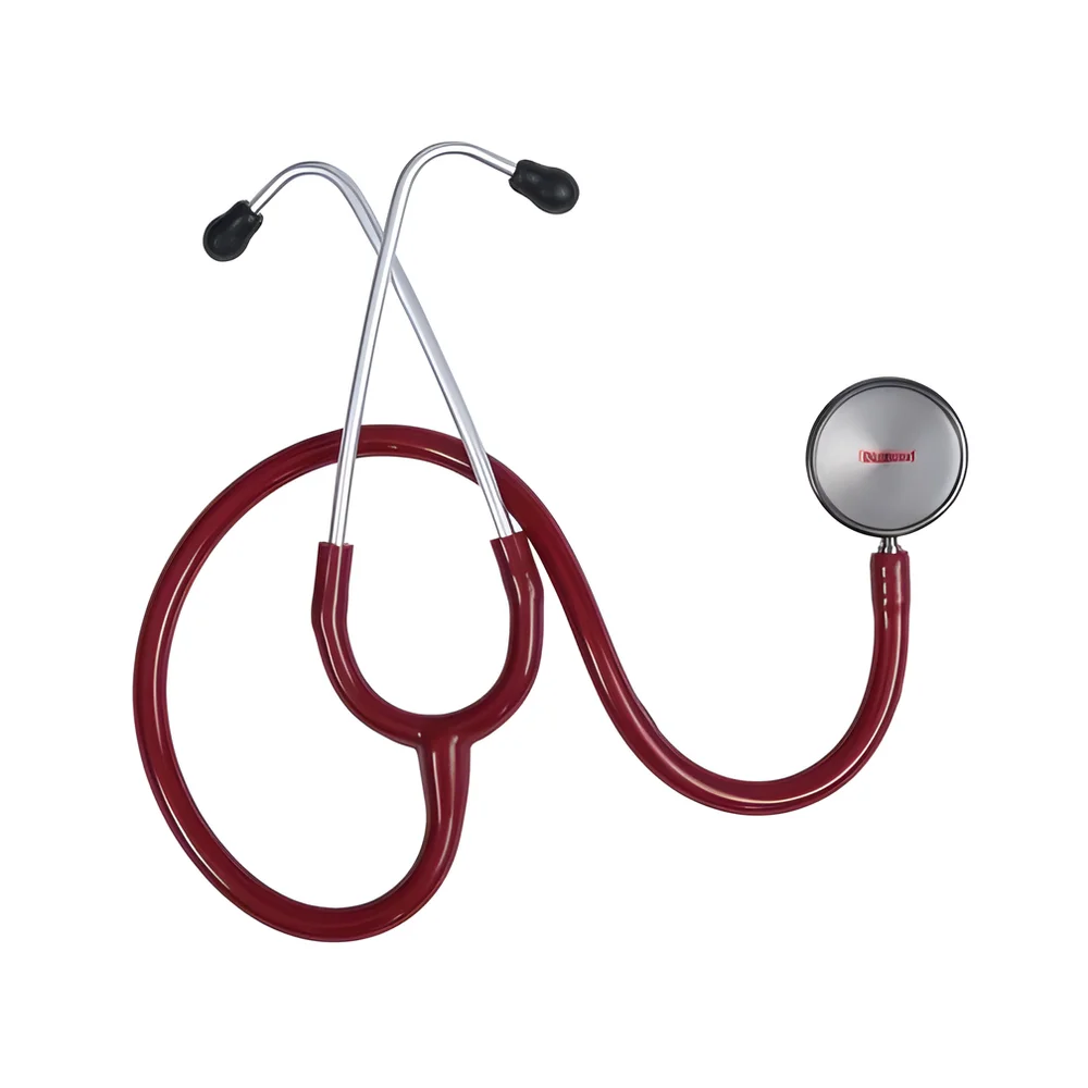 Diamond ST019 Dual Stethoscope - Stainless Steel Chest Piece, Burgundy - Healthcare & Medical by Accurate Surgicals