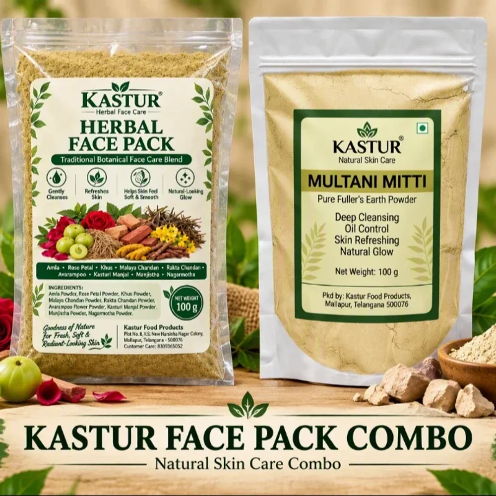 Herbal Face Pack Combo - Beauty & Personal Care by Kastur Food Products