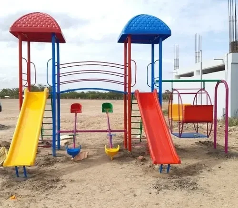 Playground Multiplay System with Slides and Climbing Nets - Sports, Toys & Games by Nac Industries