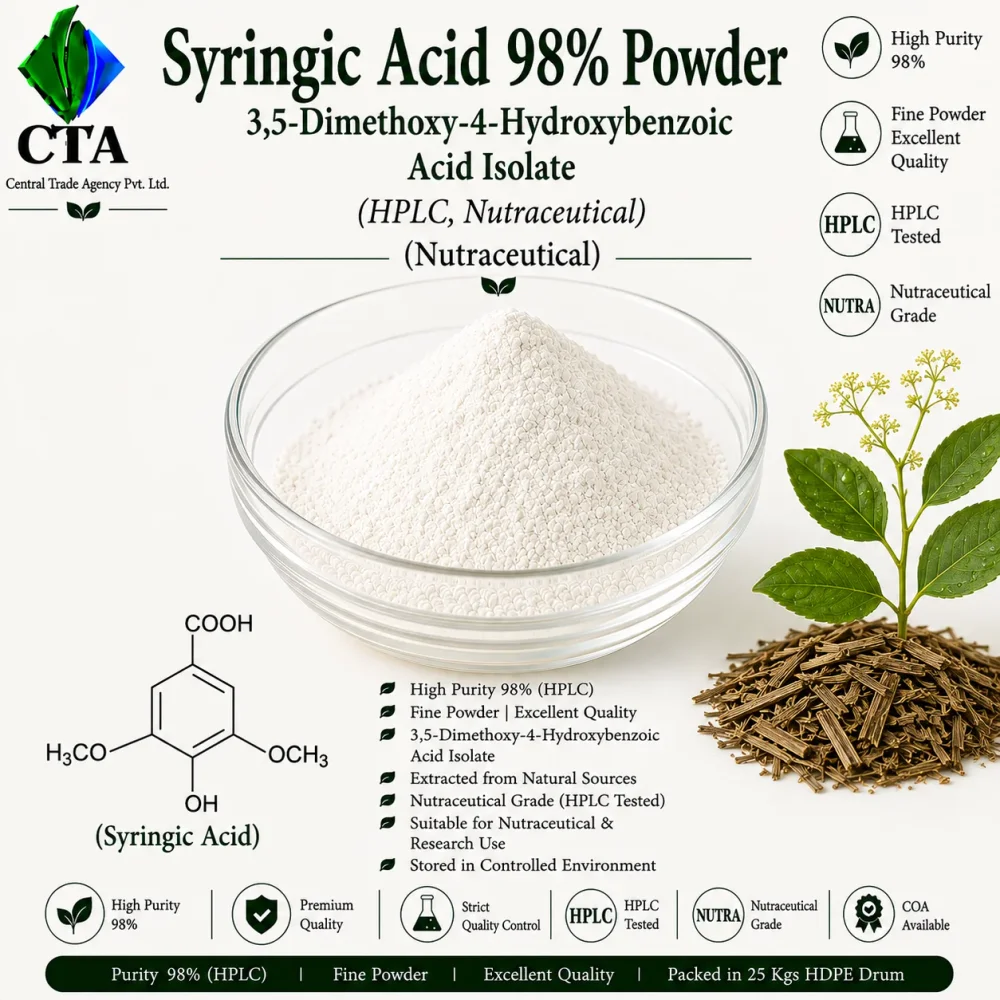 Syringic Acid 98% Powder - Chemicals & Raw Materials by Central Trade Agency Pvt. Ltd.