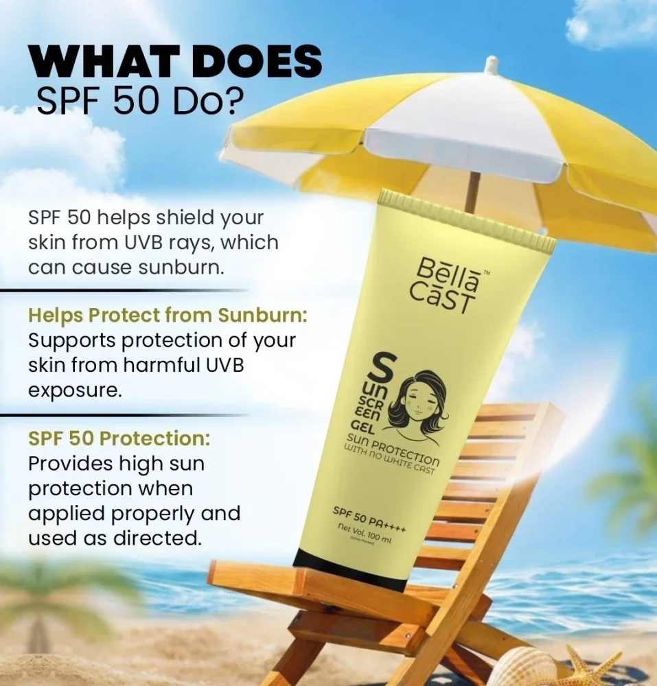 Bella Cast Natural Sunscreen Gel Lotion - Beauty & Personal Care by Teamex