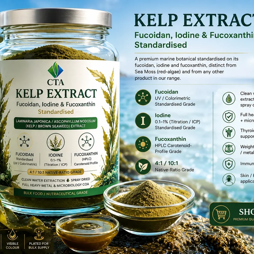 Kelp Extract Powder - Fucoidan, Iodine & Fucoxanthin Standardised - Healthcare & Medical by Central Trade Agency Pvt. Ltd.