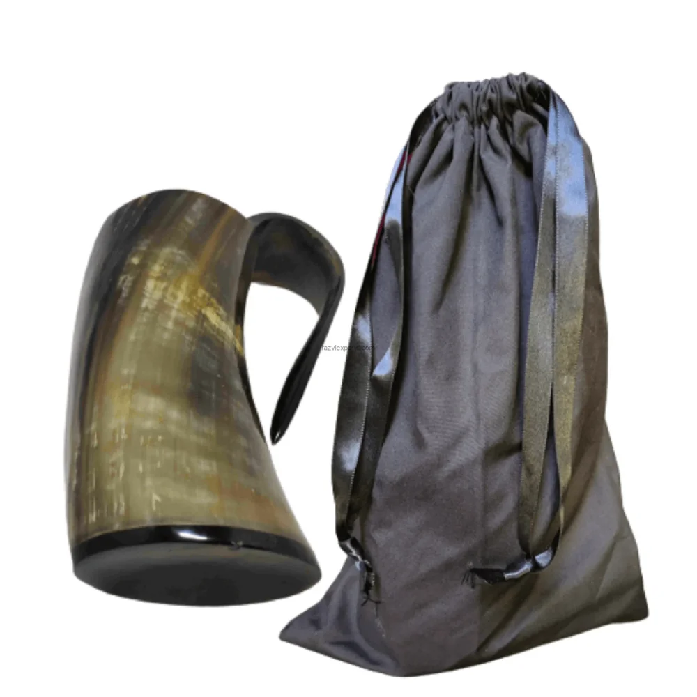 Natural Horn Drinking Mug Tankard - Home & Kitchen by Razvi Exports