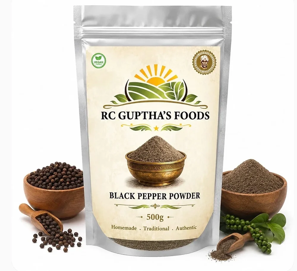 RC GUPTHA'S FOODS Black Pepper Powder - Food & Agriculture by RC Guptas Foods
