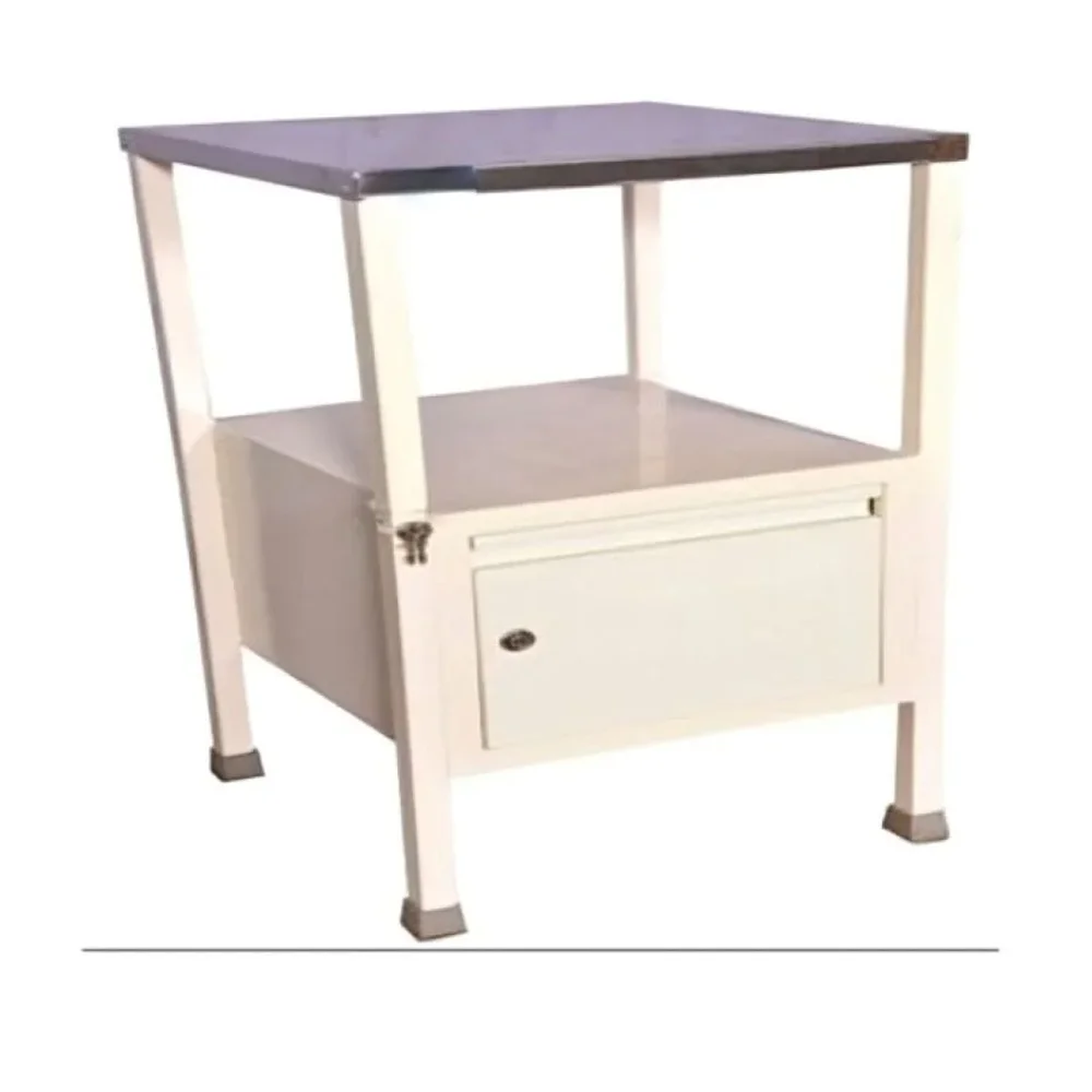 Mild Steel Hospital Bedside Locker with Stainless Steel Top - Healthcare & Medical by Medicom International