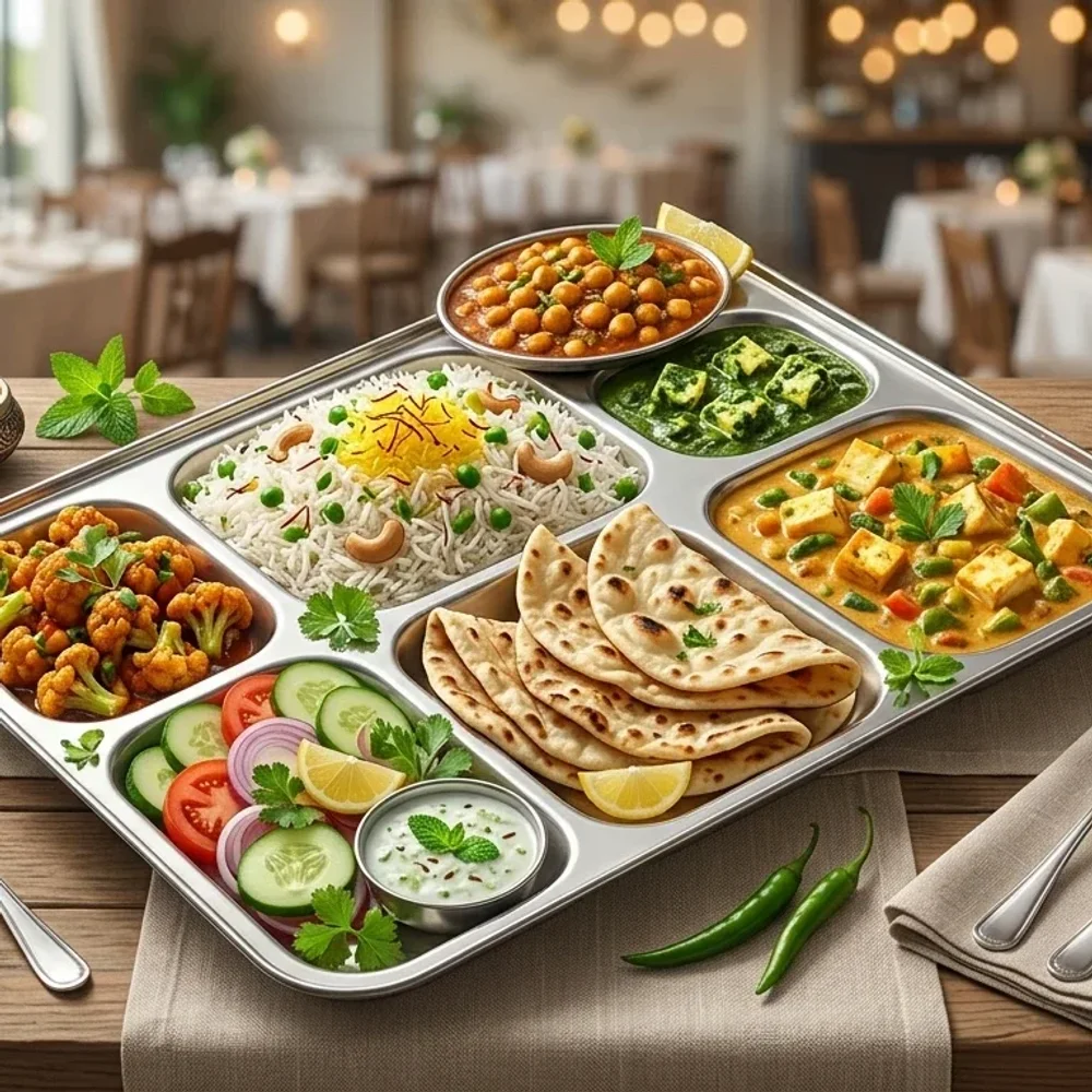 Veg Thali Meal Tiffin Services - Food & Agriculture by Allah Bakash Catering Services