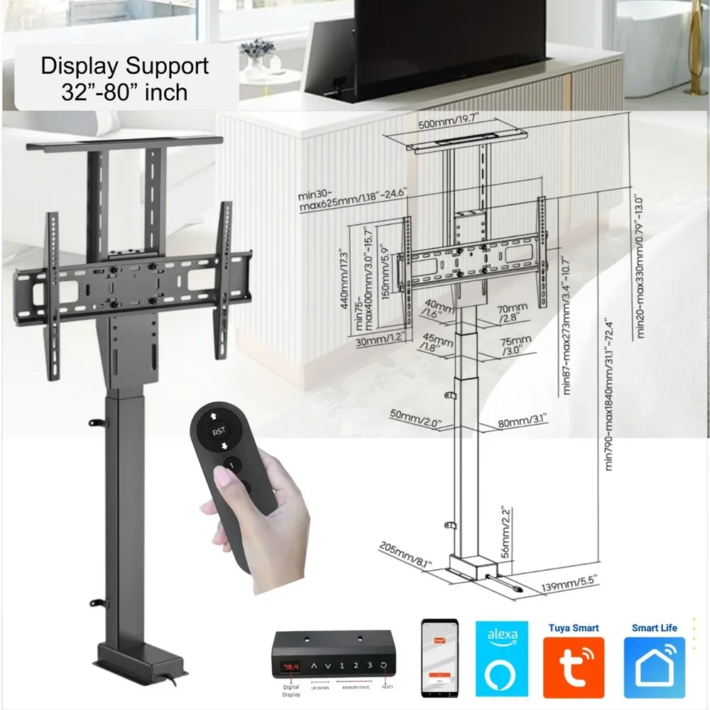 Audiovan AVT-L309 Motorized TV Floor Lift - Electronics & Electrical by Audiovan Tech Mumbai
