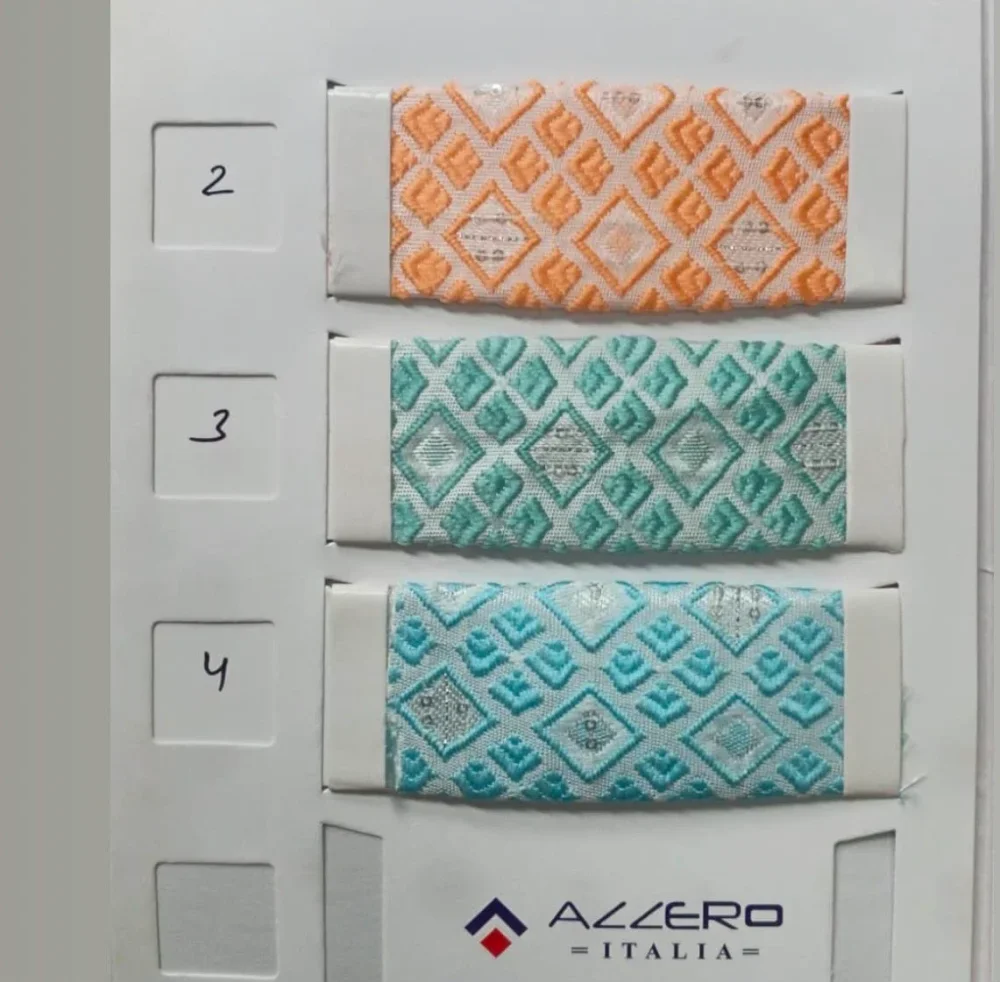 Azzero Italia Geometric Diamond Fabric Swatch - Textiles & Apparel by Azzero International