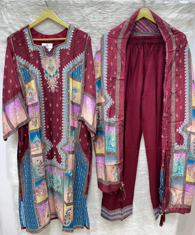 Printed Rayon Muslin Suit Set - Textiles & Apparel by Ayzel Pvt. Ltd.