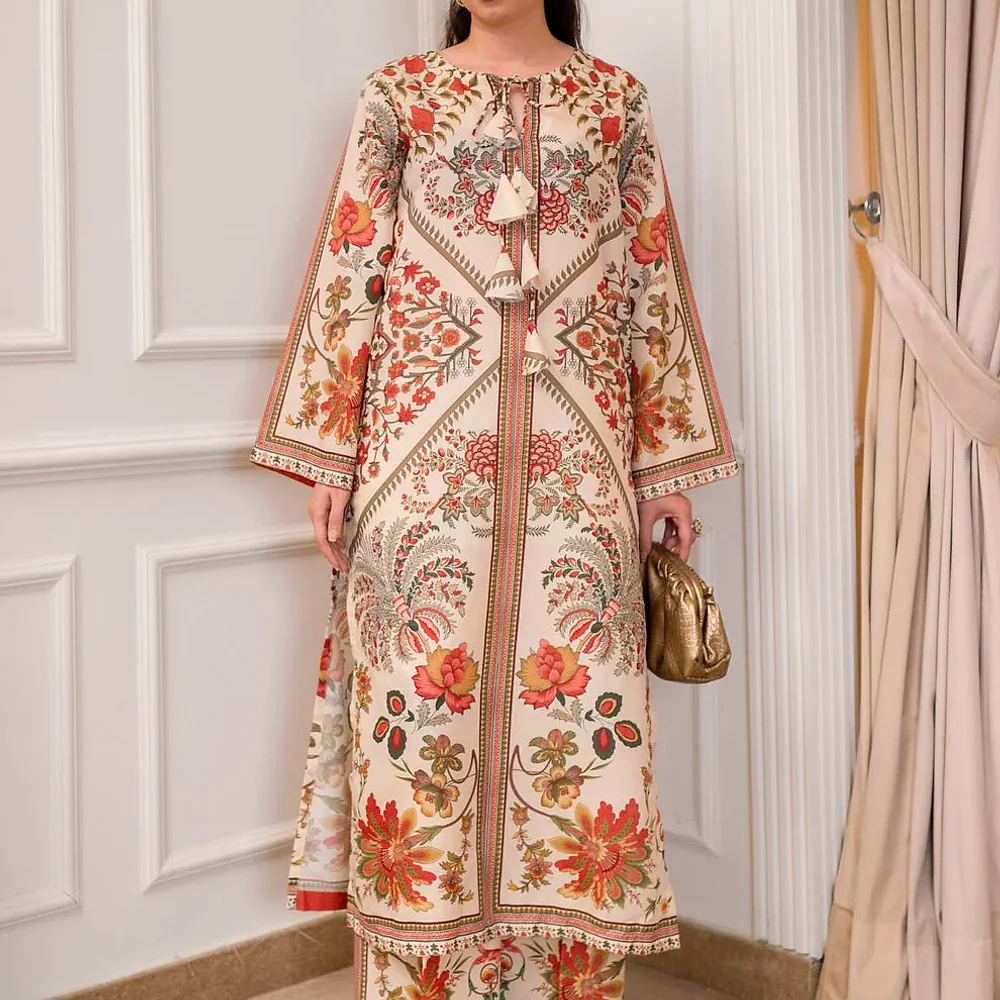 Digital Printed Crepe Kurta and Pants Set - Textiles & Apparel by Ayzel Pvt. Ltd.