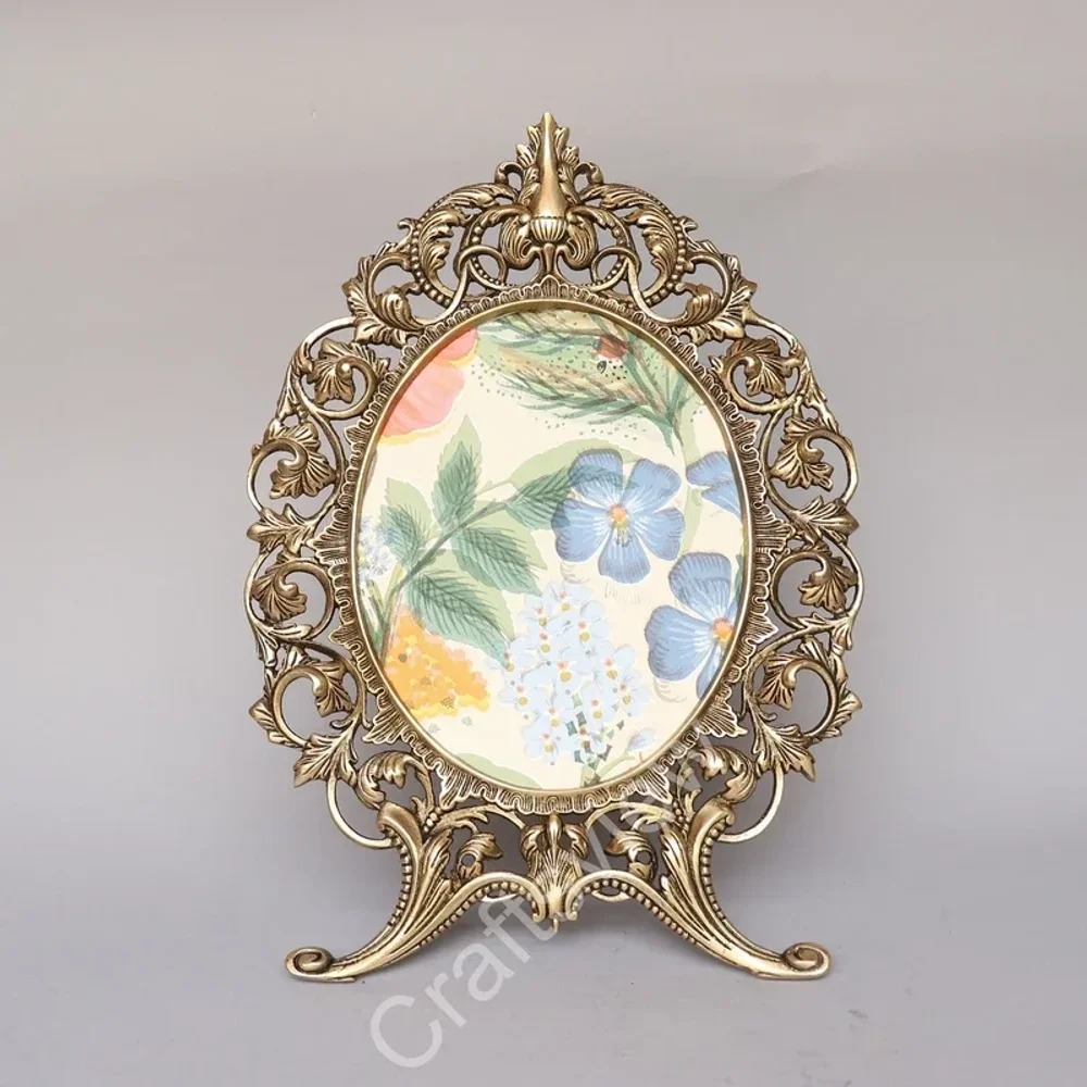 Vintage Brass Tabletop Photo Frame - Home & Kitchen by Craftsview
