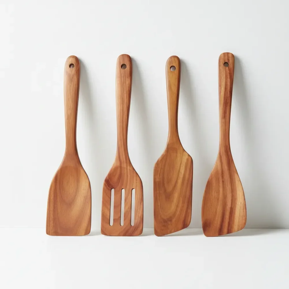 Acacia Wood Spatula Set (4 Pieces) - Home & Kitchen by Razvi Exports