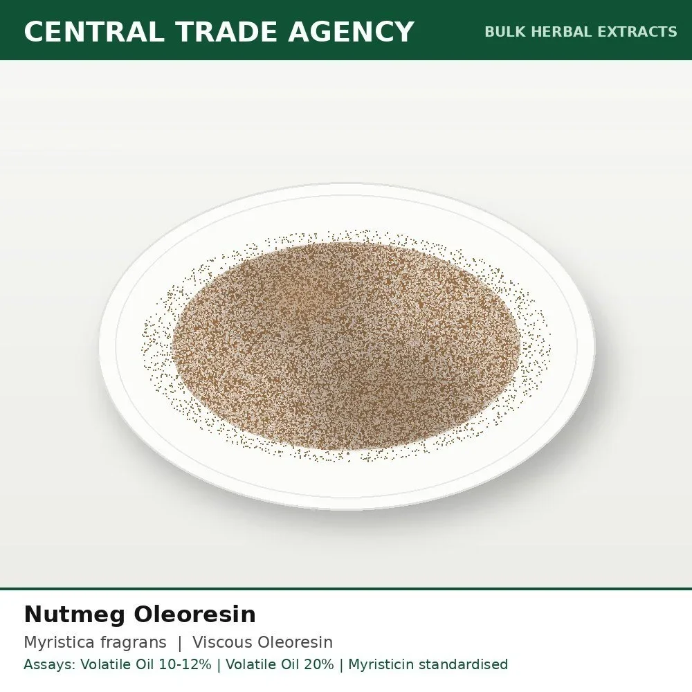 East Indian Nutmeg Oleoresin (Myristicin Standardised) - Chemicals & Raw Materials by Central Trade Agency Pvt. Ltd.