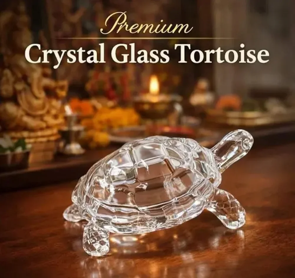 Fine Crystal Clear Glass Tortoise - Handicrafts & Gifts by Rajasthan Handicraft House
