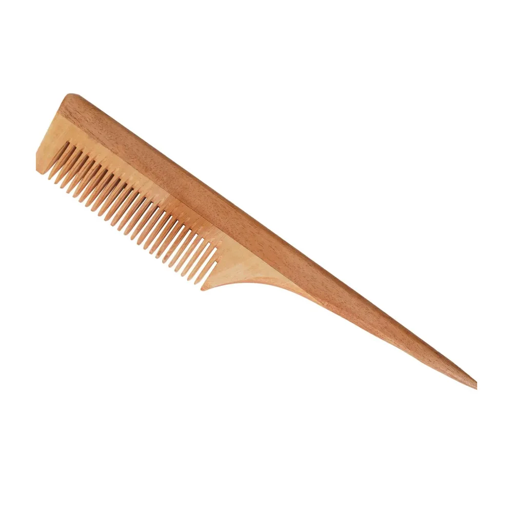 Neem Wood Rat Tail Comb - Beauty & Personal Care by Kkenterprise