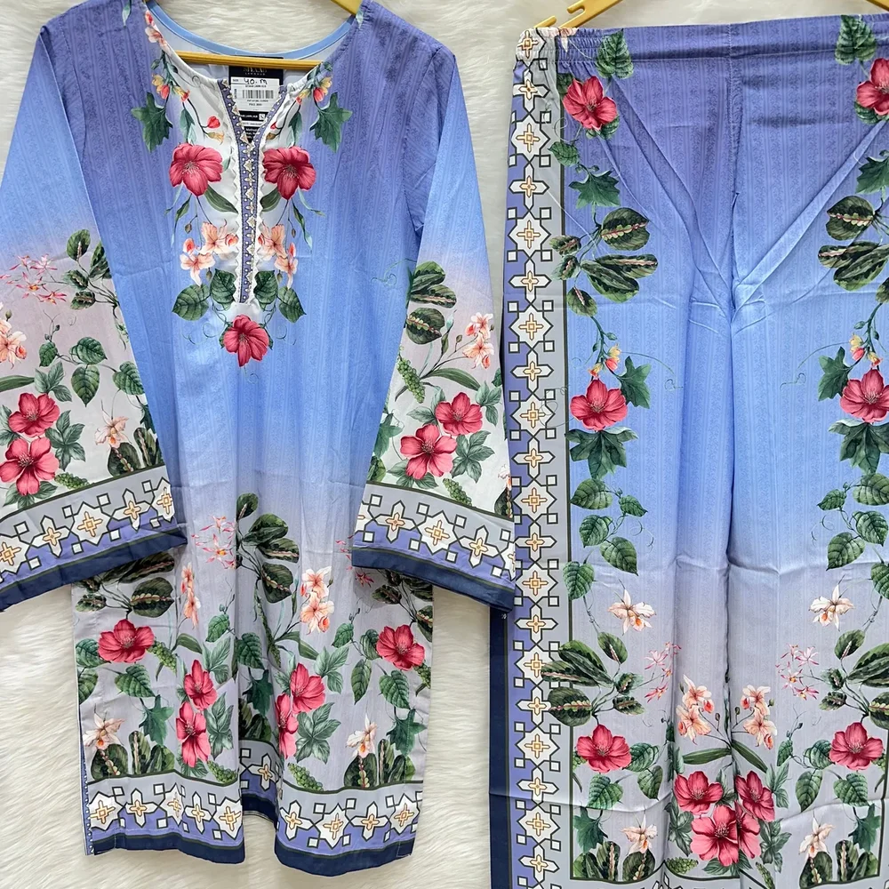 Digital Printed Lycra Crepe Suit Set - Textiles & Apparel by Ayzel Pvt. Ltd.
