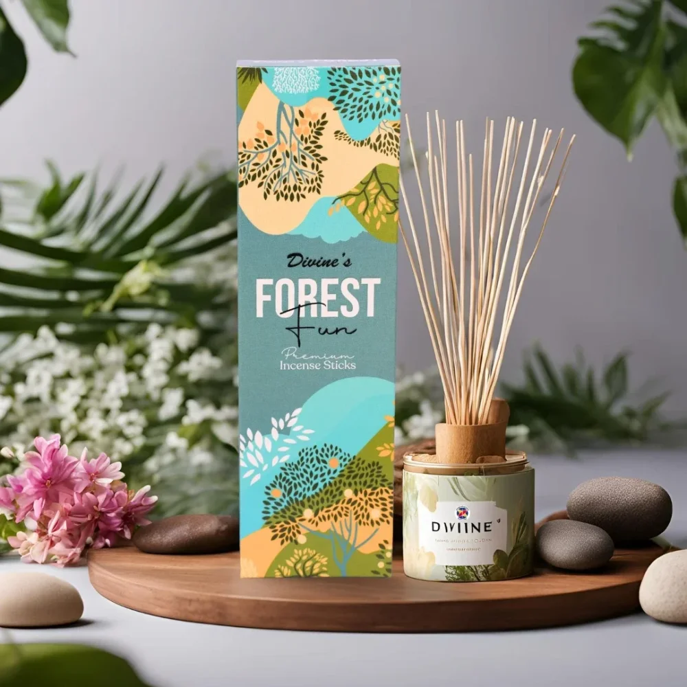 Divine’s Forest Fur Charcoal-less Incense Sticks - Home & Kitchen by Divine Industries