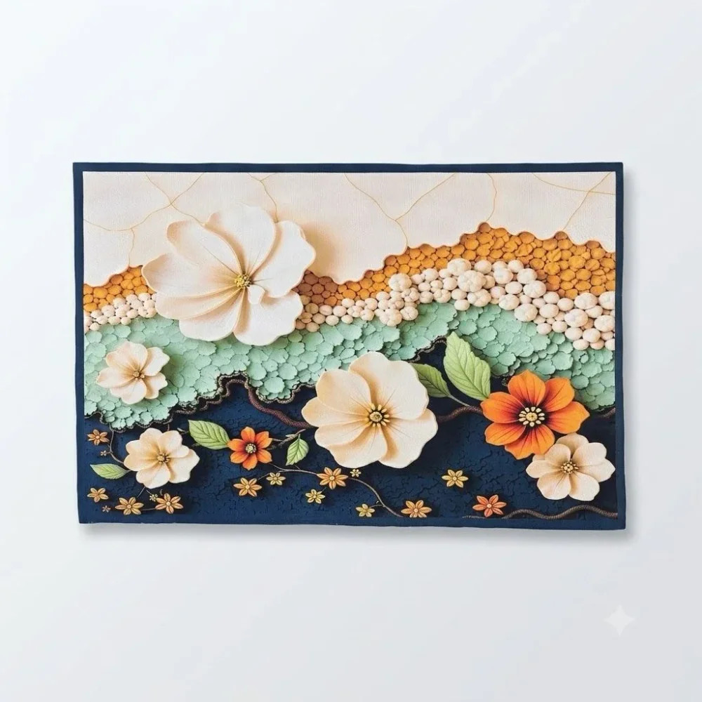Acrylicpolyester 3D Fluffy Door Mats - Home & Kitchen by Minu Herbals