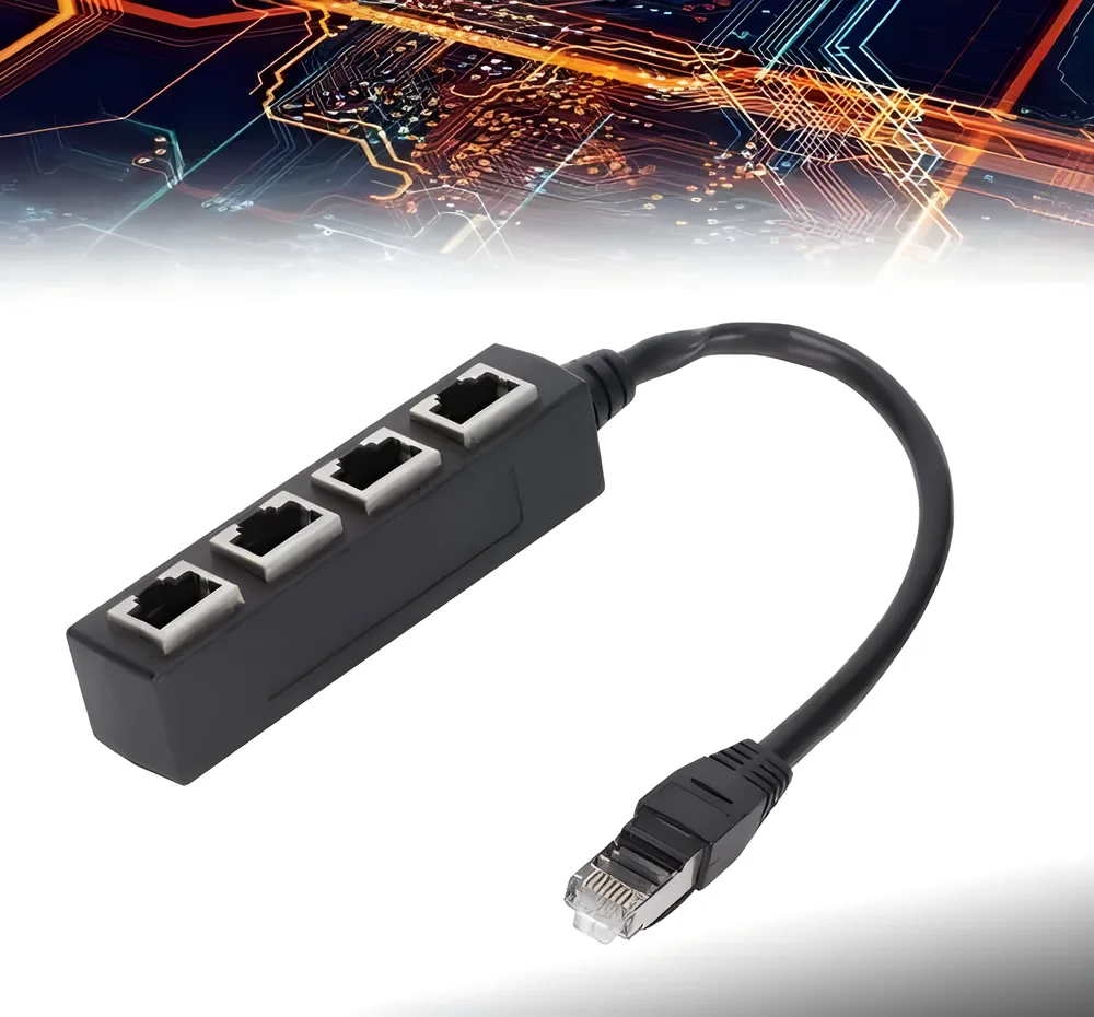 4 Port RJ45 Ethernet Splitter - Electronics & Electrical by Sanskar Electronics