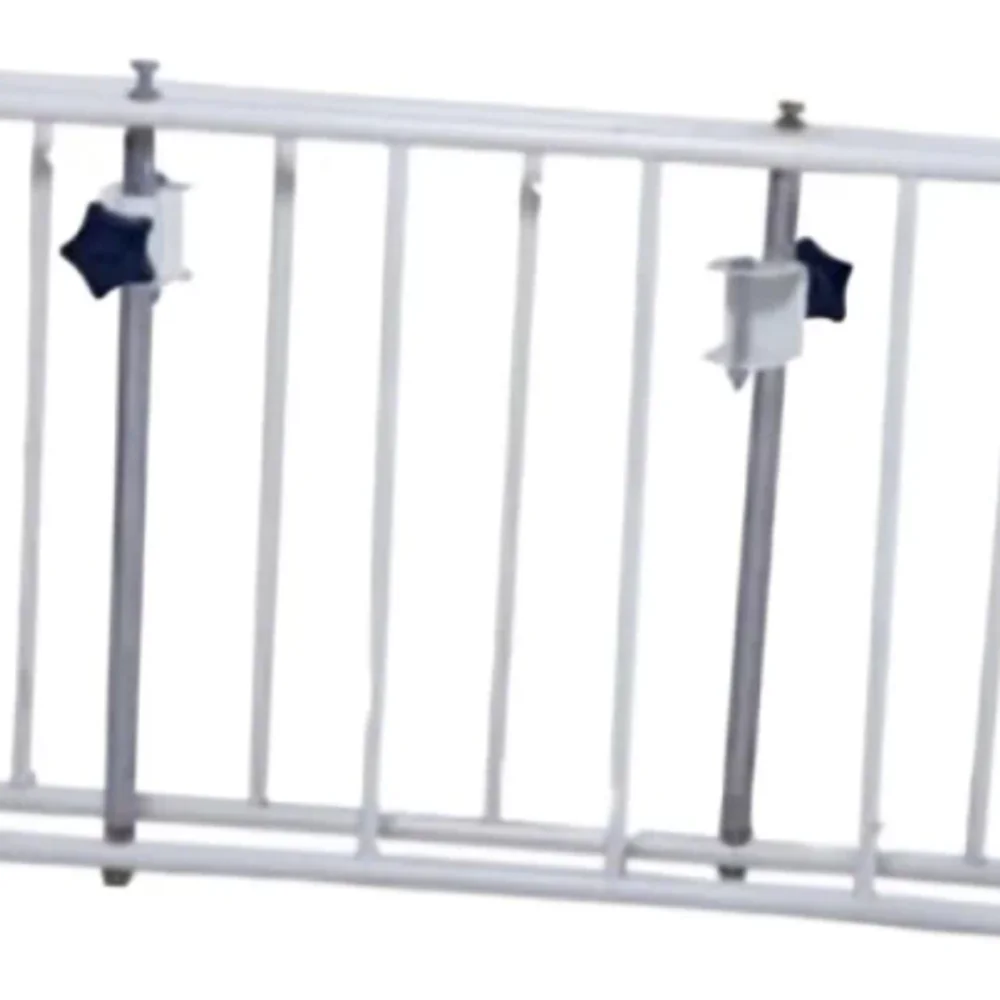 Fixed Hospital Bed Side Railing, MS, White - Healthcare & Medical by Medicom International