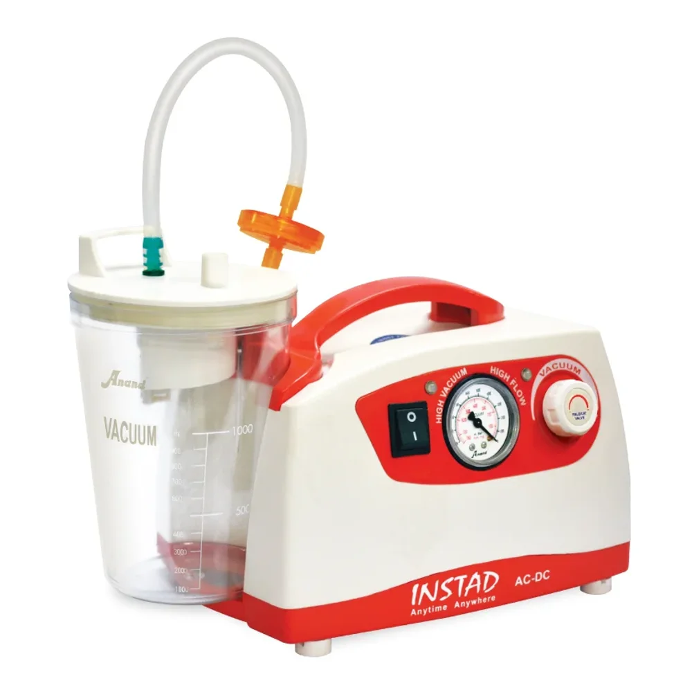 Anand INSTAD AC/DC Oil Free Piston Pump Suction Machine - Healthcare & Medical by Accurate Surgicals