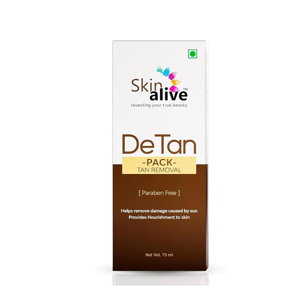 Skin Alive DeTan Pack Cream Gel Mask 75ml Tube - Beauty & Personal Care by DS Enterprises