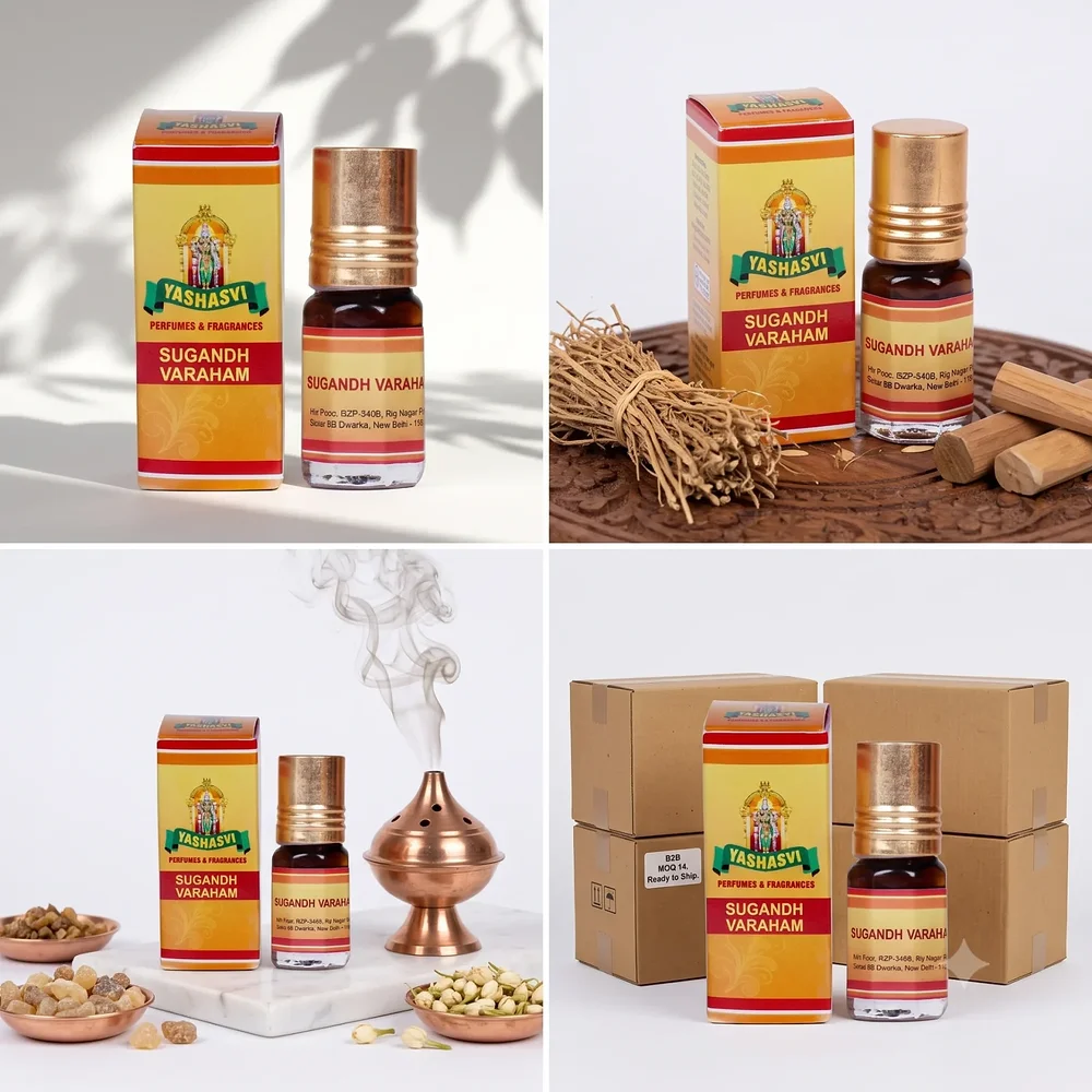 Yashasvi's Sugandh Varaham Natural Handmade Fragrance Oil 3 ML - Chemicals & Raw Materials by Yashasvi Perfumes and Fragrances