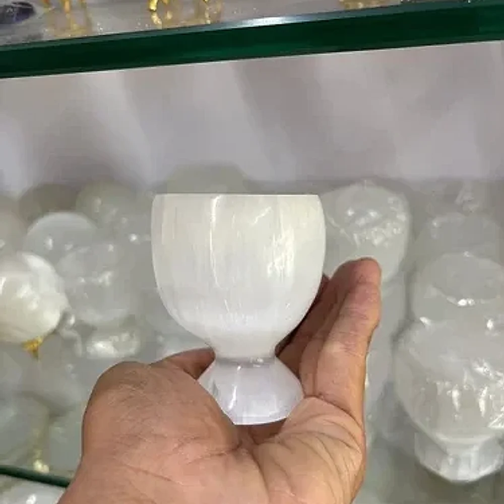 Natural Selenite Crystal Goblet / Decorative Glass - Home & Kitchen by Sarah Agate