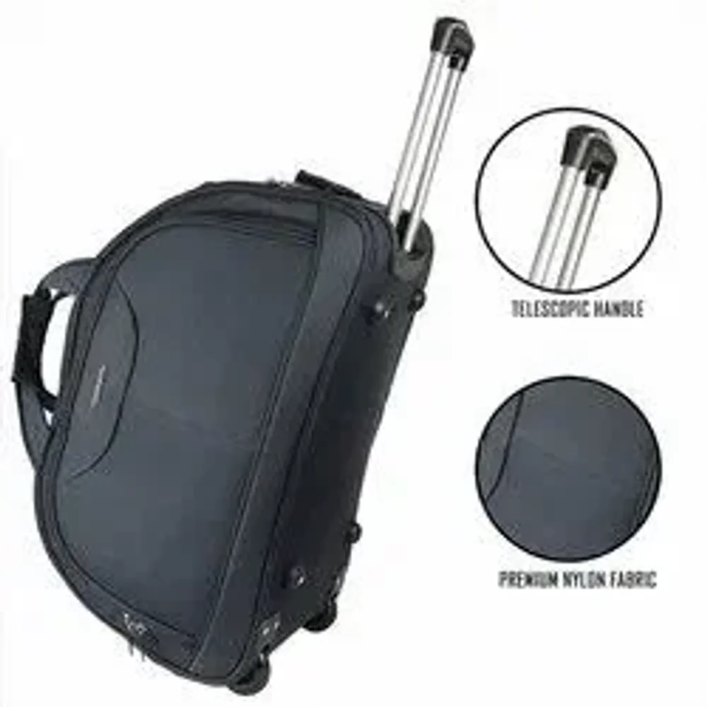 Wheeled Duffle Bag with Retractable Handle - Footwear, Bags & Leather Goods by Aaditya Traders