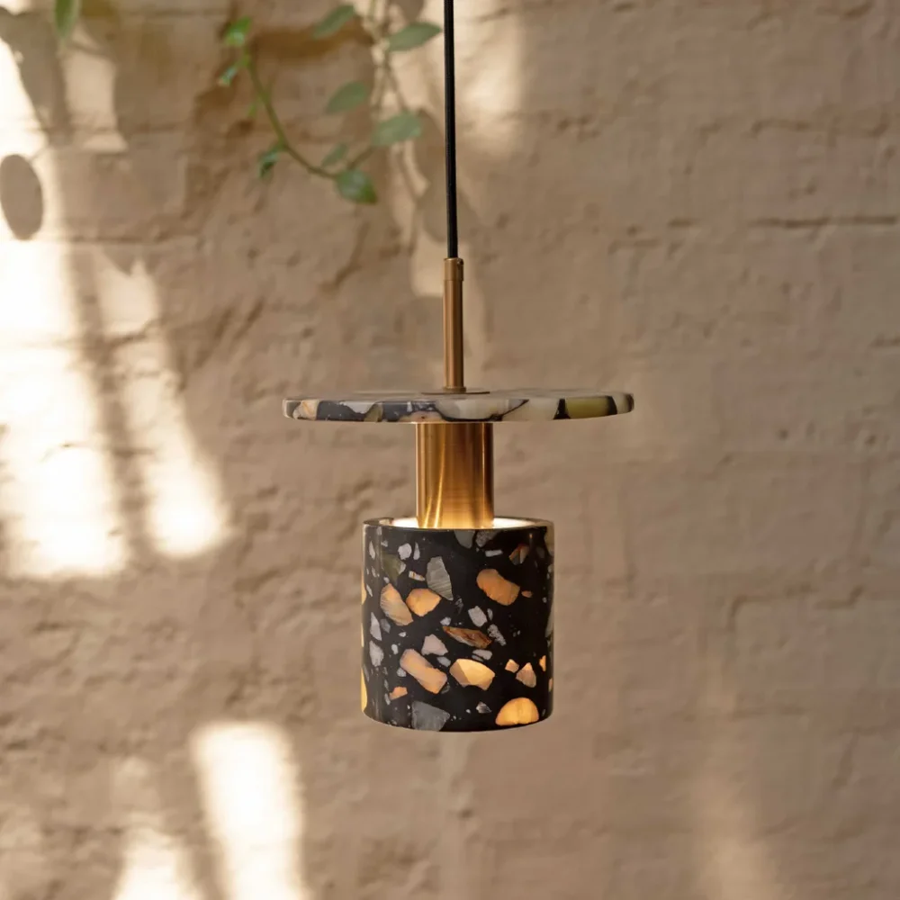 Modern Marble Metal Pendant Light - Furniture & Interiors by Wooden Owl Design Pvt. Ltd.