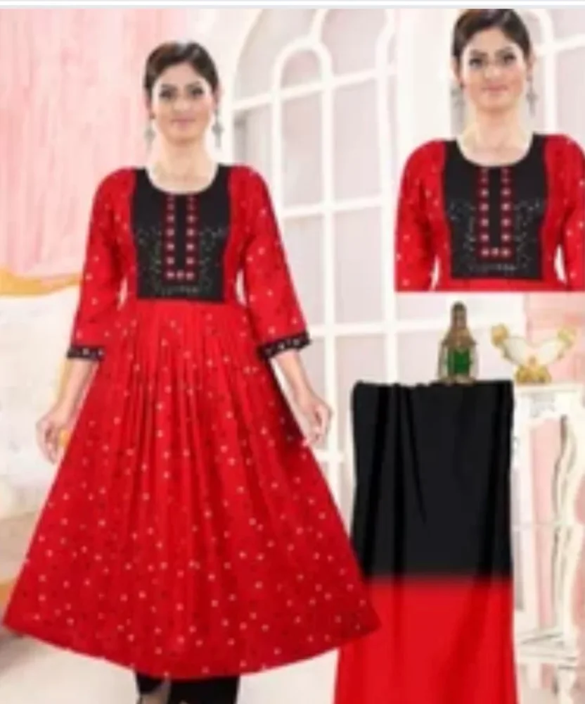 Red Party Wear Gown - Textiles & Apparel by Somnath Art