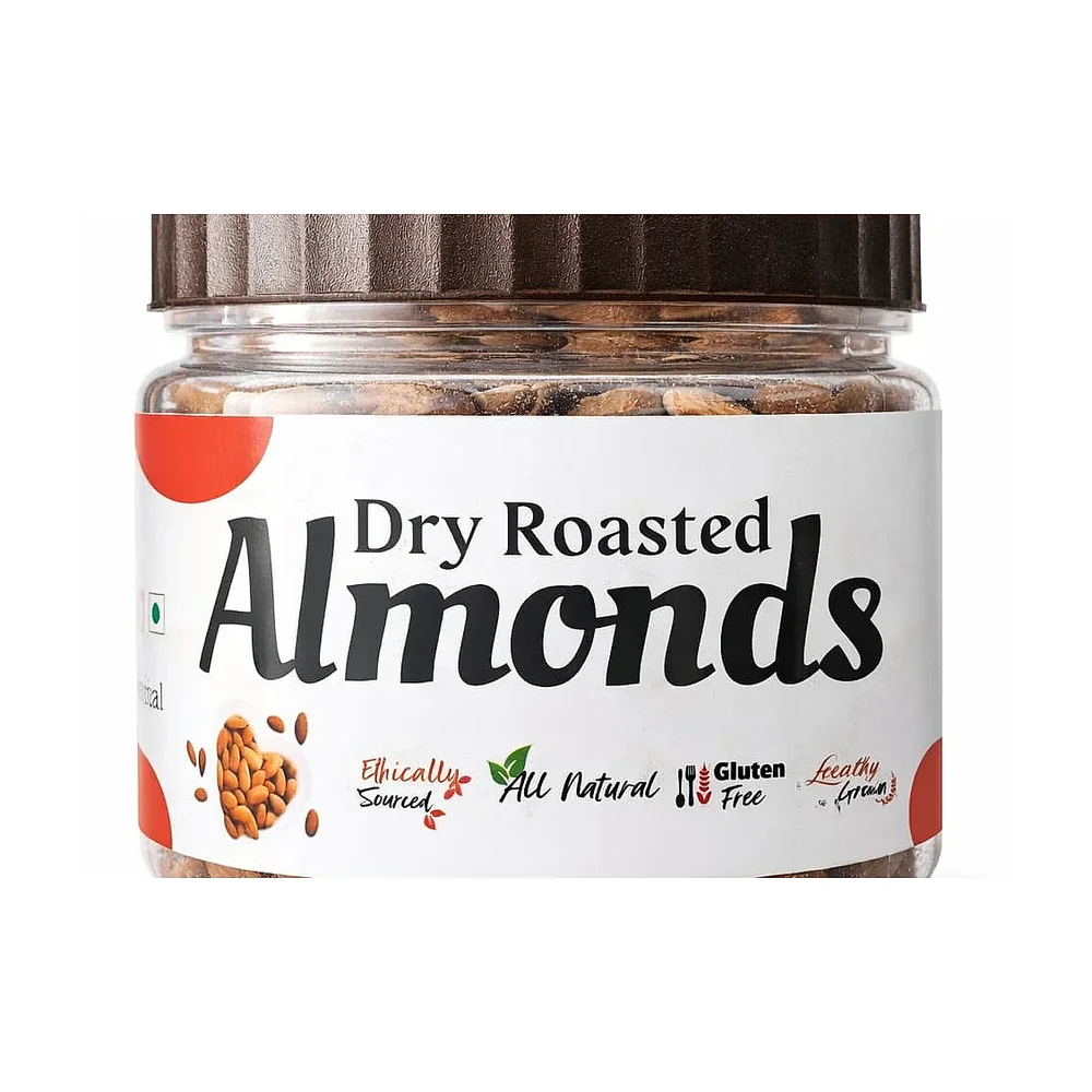 Roasted Almonds 20g Plastic Jar - Food & Agriculture by Kricha Nutrition