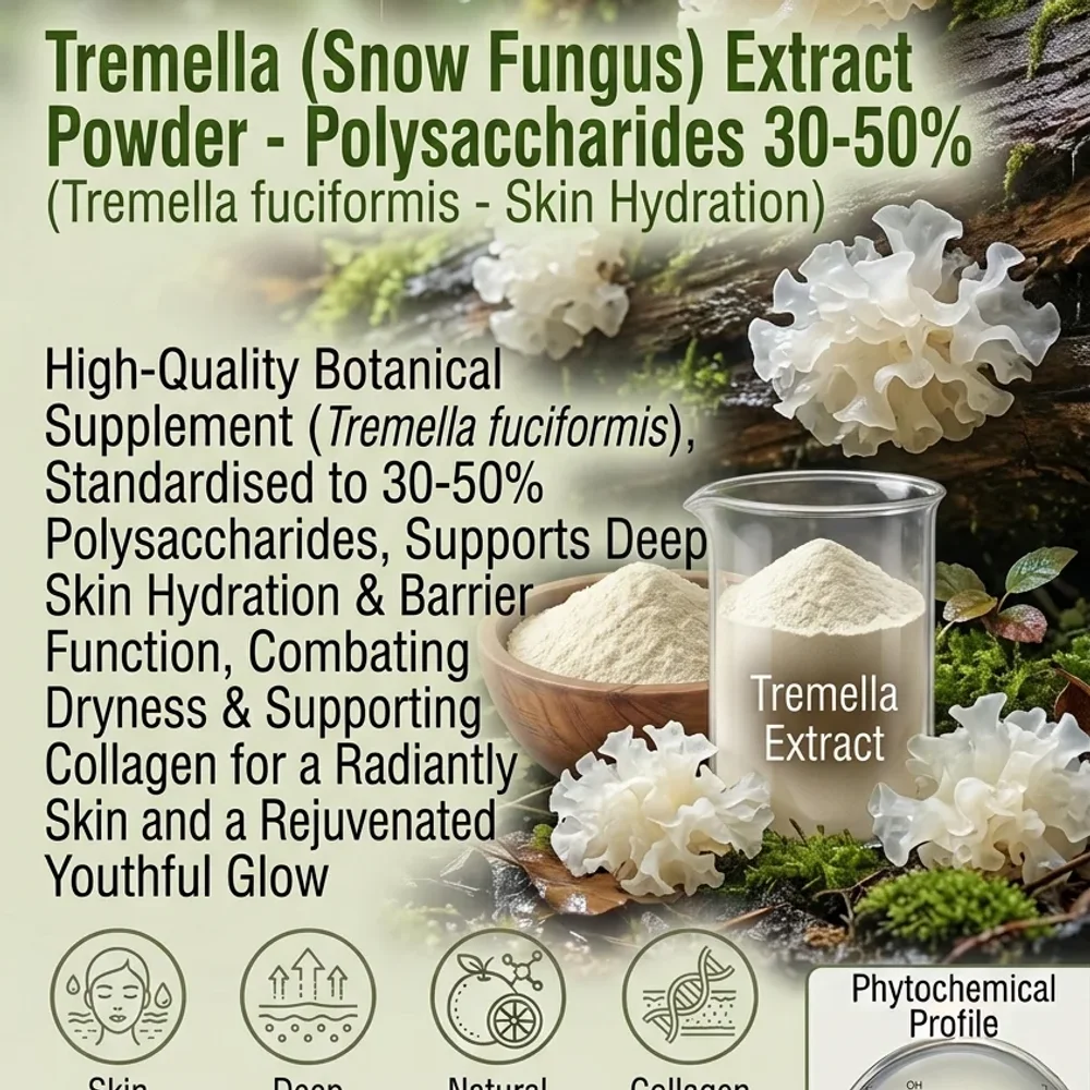 Snow Fungus Extract Powder Polysaccharides 30-50% - Healthcare & Medical by Central Trade Agency Pvt. Ltd.