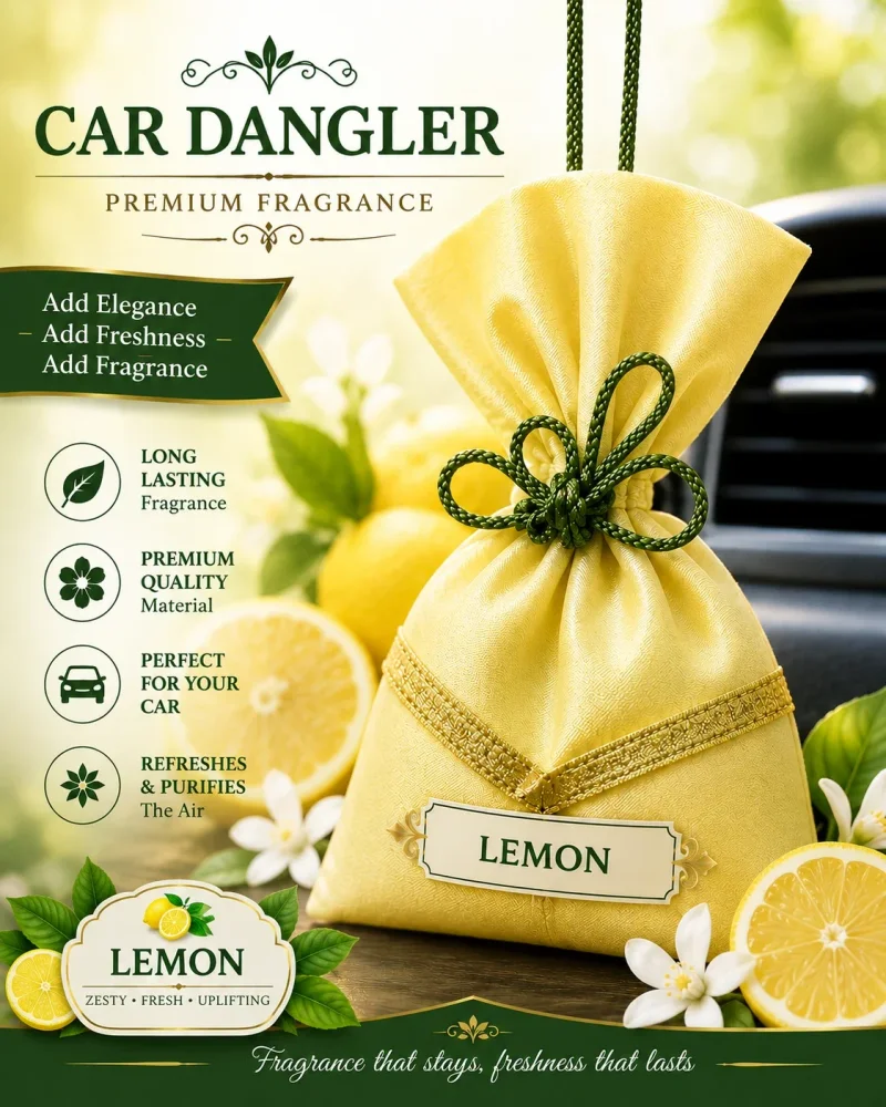 Car Dangler Lemon - Automotive & Transport by Brigis Herbal Products