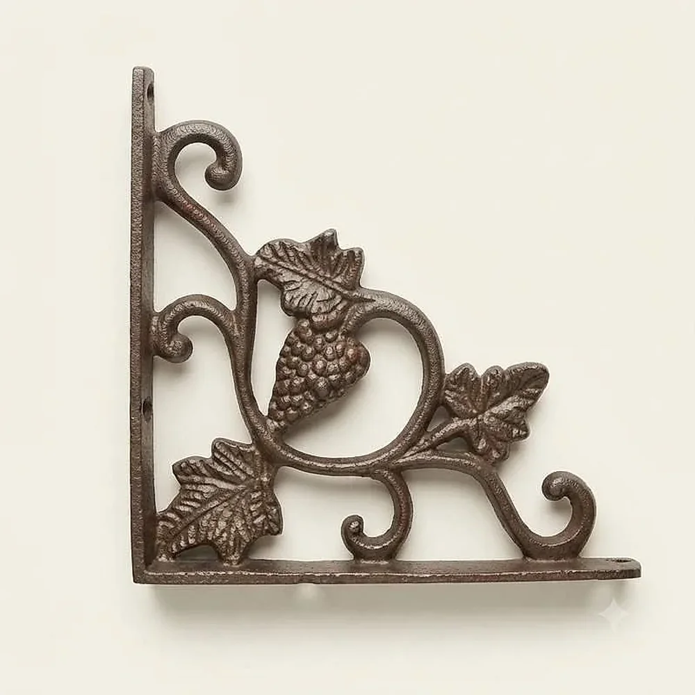 Cast Iron Leaf Pattern Shelf Bracket - Construction & Building Materials by The Hardware Hut