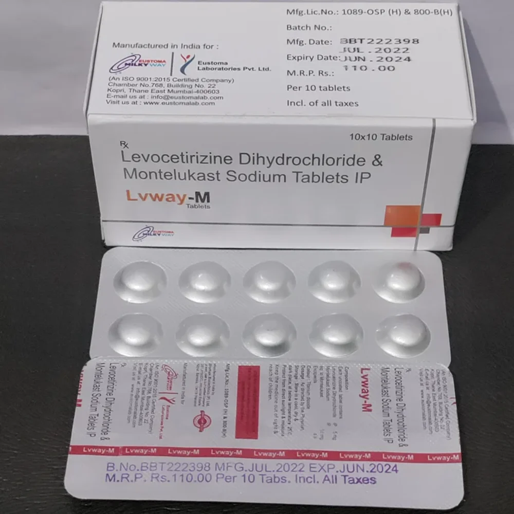Lvway-m Tablet ( Levocetirizine and Montelukast Tablet) - Healthcare & Medical by Eustoma Laboratories Pvt. Ltd.