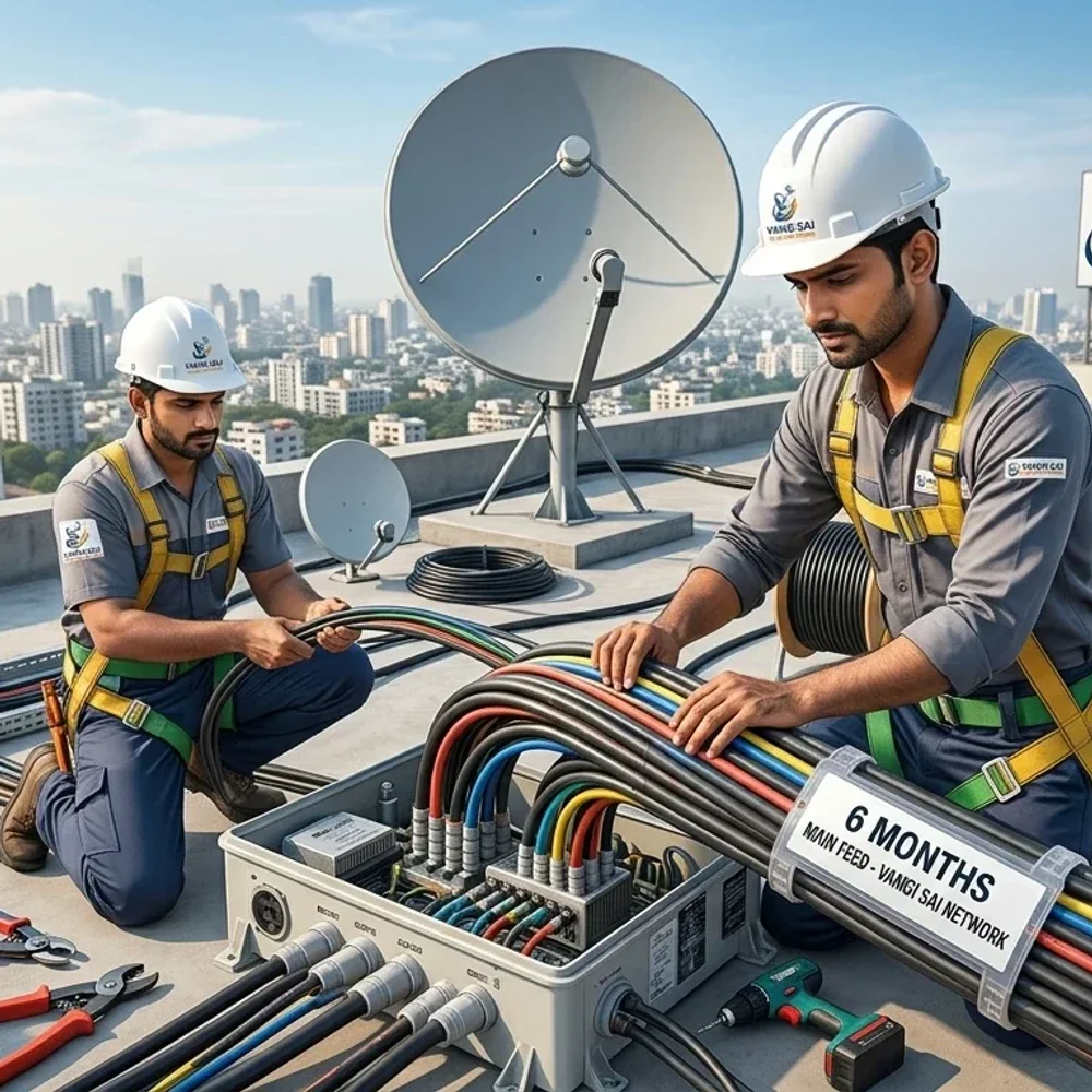 Six Month High-Speed Internet & Dish Cable Package - Electronics & Electrical by Vamsi Sai Cable Network