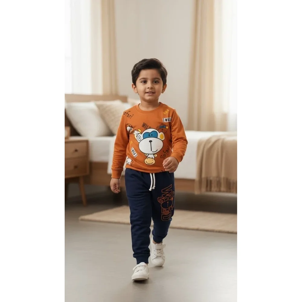 Kids Cotton Blend Cloud Print Trousers - Textiles & Apparel by Abuzaid Exports