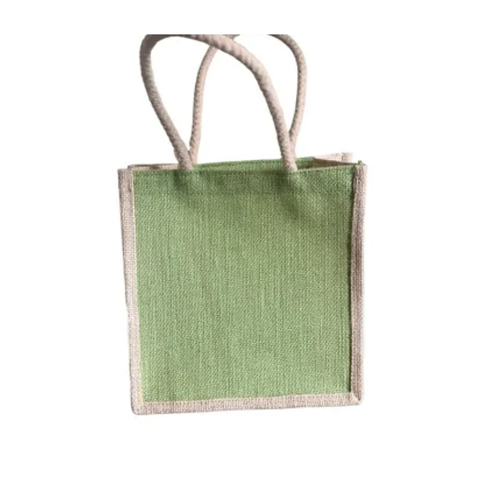 Black Jute Handle Bag 8x8 inch - Packaging & Printing by Vashista Jute Exports